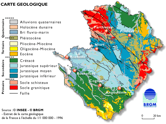 Géologie de la région Poitou-Charente