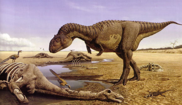 Reconstitution du milieu de vie de Majungatholus lors d'épisodes de sécheresse
