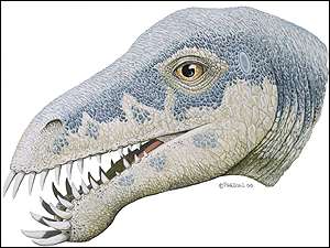 Reconstitution du crâne de Masikasaurus